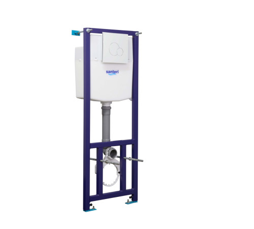 Комплект инсталляция с унитазом Santek Альфа комфорт сиденье микролифт белая панель 1.3816.4.S00.00B.2