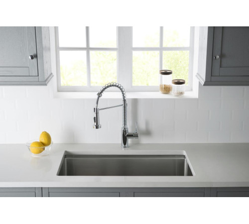 Смеситель для кухни Aquanet Европа профессиональный 2 jet хром AQ1387CR