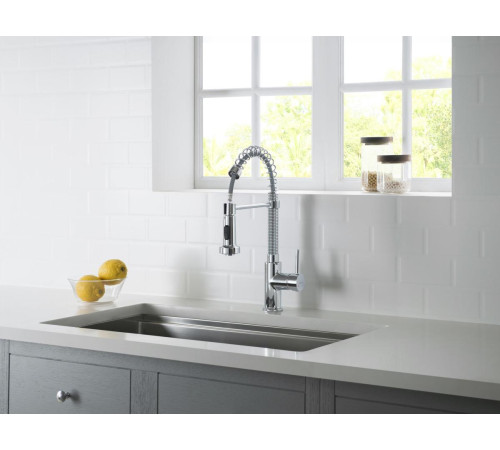 Смеситель для кухни Aquanet Европа профессиональный 2 jet хром AQ1387CR