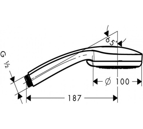 Ручной душ Hansgrohe Croma 100 Multi хром 28536000
