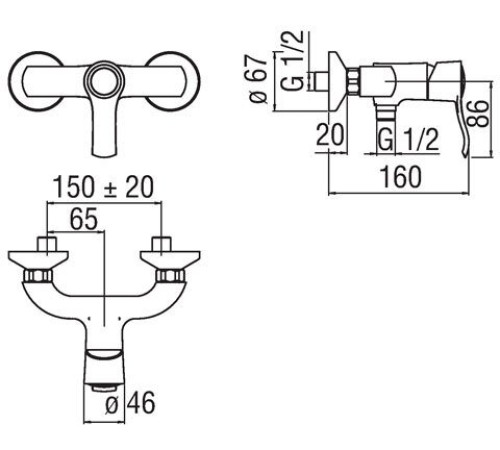 Смеситель для душа TopZero Sofi бронза SI98130BR
