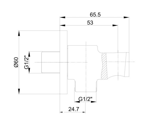 Шланговое подсоединение с держателем для душа TRES 102199603EX