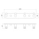 Планка с 4 крючками Aquanet Europa оружейная сталь AQ4123BGM