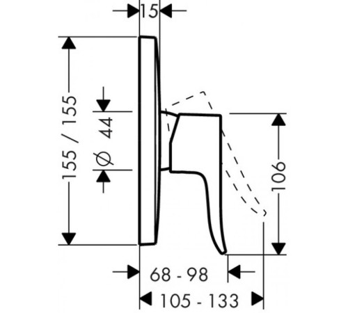 Комплект смеситель для душа Hansgrohe Metris и скрытая часть iBox universal 31456000/01800180