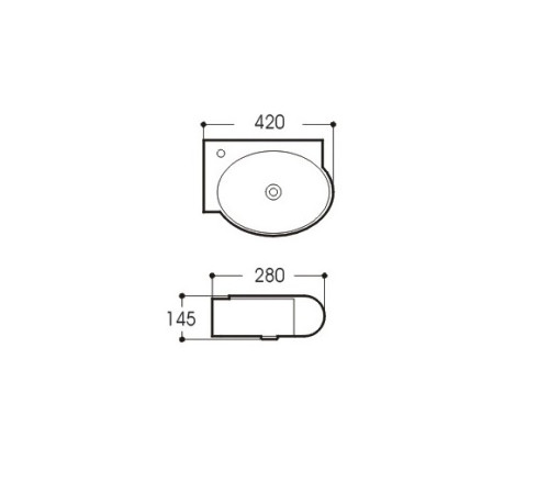 Раковина AQUATON 420x280x145 мм AQ5303-00