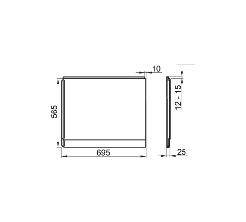 Боковая панель для ванны RAVAK Magnolia 75 левая белая CZ61200A00
