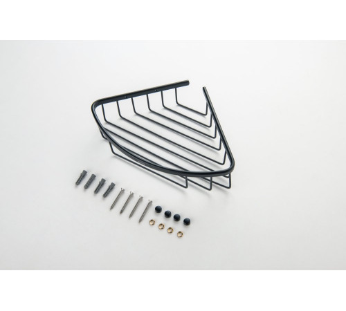 Полка угловая Aquanet матовый черный AQ4906MB