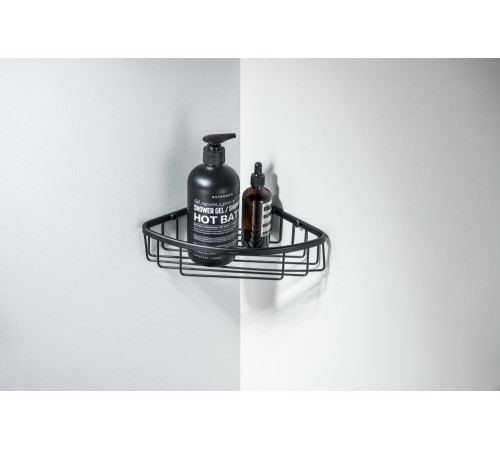 Полка угловая Aquanet матовый черный AQ4906MB