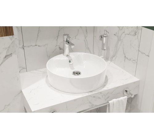 Умывальник накладной Sanita Luxe Best Shelf 43 см Белый WB.CT/Best/43-C.Shelf/WHT.G/S1