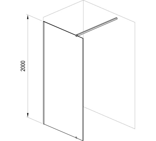 Душевая перегородка RAVAK Walk-In Wall 1200x2000 мм профиль блестящий Transparent GW9WG0C00Z1
