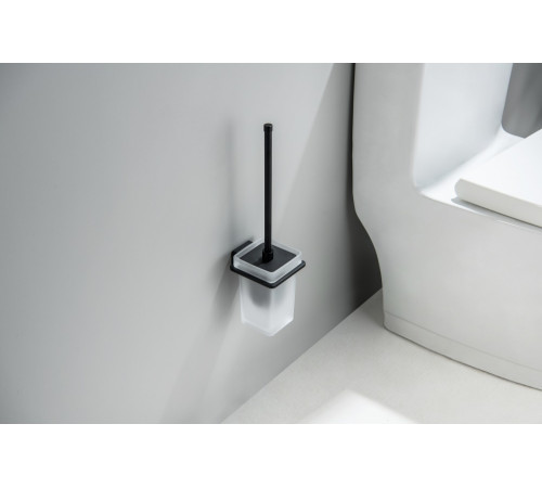 Ершик для унитаза настенный Aquatek Libra матовый черный AQ4310MB