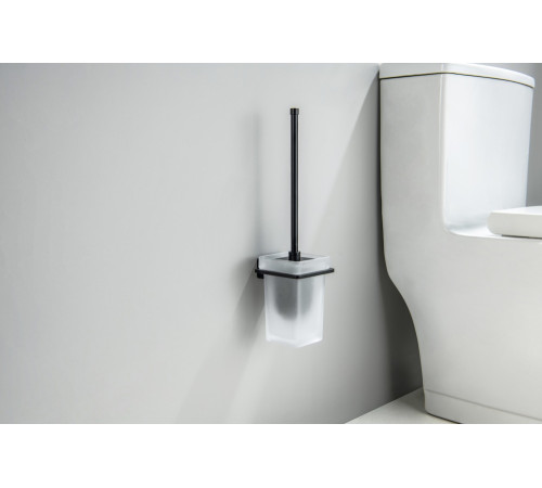 Ершик для унитаза настенный Aquatek Libra матовый черный AQ4310MB