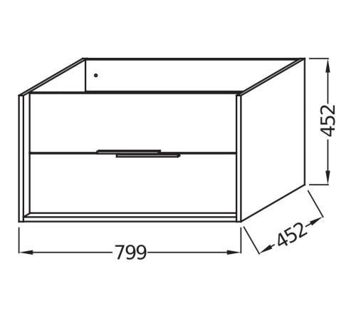 Тумба для раковины Jacob Delafon Vivienne 80 см белый блестящий / серый матовый EB1667-J5-J54