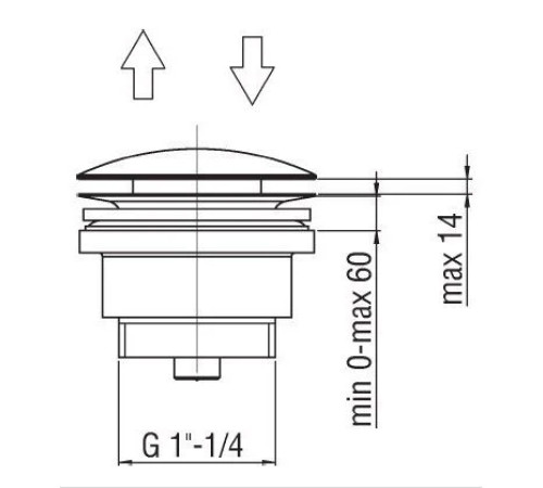 Донный клапан Avenue push-open глянцевый черный AV00110/11FLP