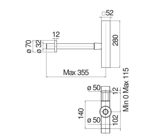 Сифон Avenue AV00102/3CR