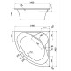 Ванна акриловая угловая Santek Карибы 140х140 см 1.WH11.1.982