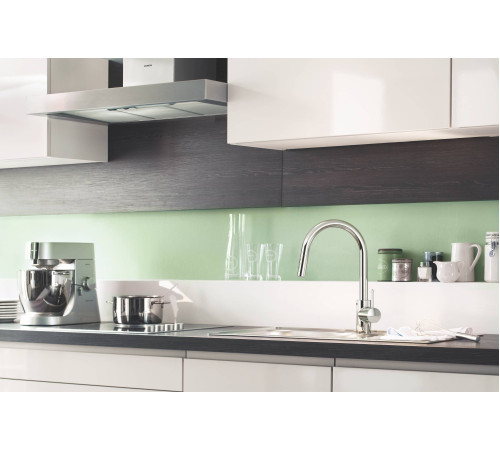 Смеситель для кухонной мойки GROHE Eurosmart Cosmopolitan высокий излив хром 31481001