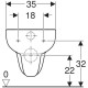 Унитаз подвесной Geberit Smyle безободковый Rimfree 54 см 500.210.01.1