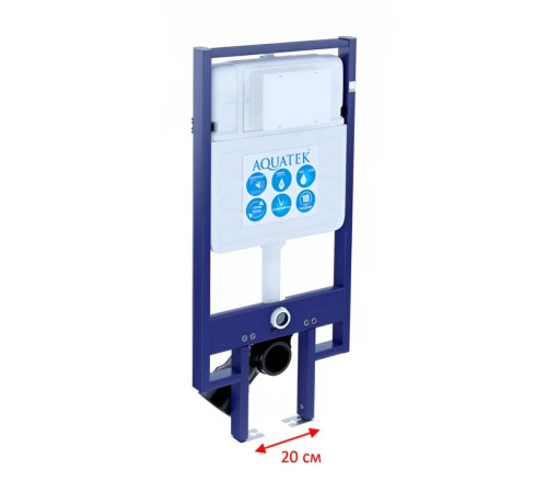Комплект инсталляции 4 в 1 AQUATEK МИЯ-MB-012 (рама INS-0000020, крепеж KKI-0000002, клавиша KDI-0000012, унитаз AQ2004-MB soft-close) INS-0000020/KKI-0000002/KDI-0000012/AQ2004-MB