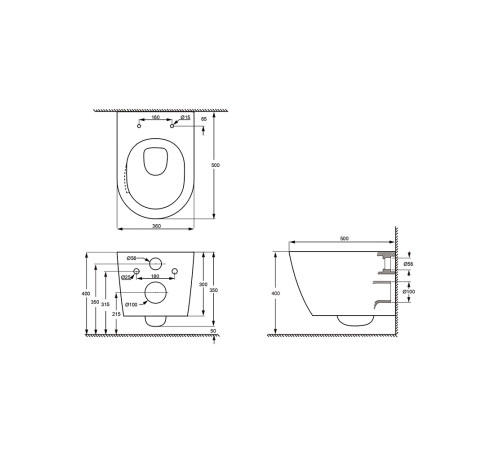 Комплект инсталляция с унитазом Aquatek Либерти 4 в 1 (INS-0000012, KKI-0000002, KDI-0000012, AQ1999T-00) ЛИБЕРТИ-012 4в1