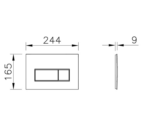 Комплект инсталляция VitrA Core 732-5800-01 и панель смыва Root R черный матовый 800-1874