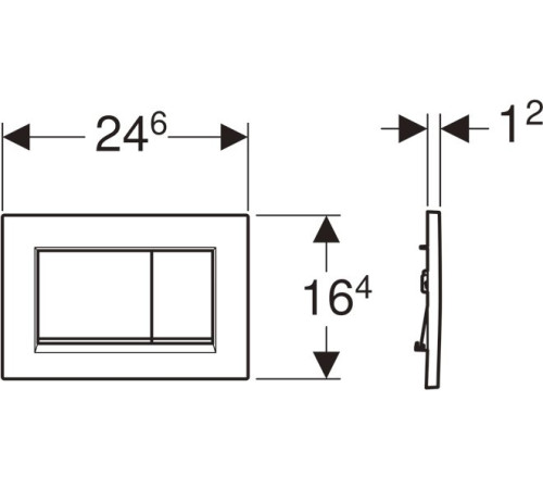 Клавиша смыва Geberit Sigma30 двойной смыв черный матовый 115.883.14.1