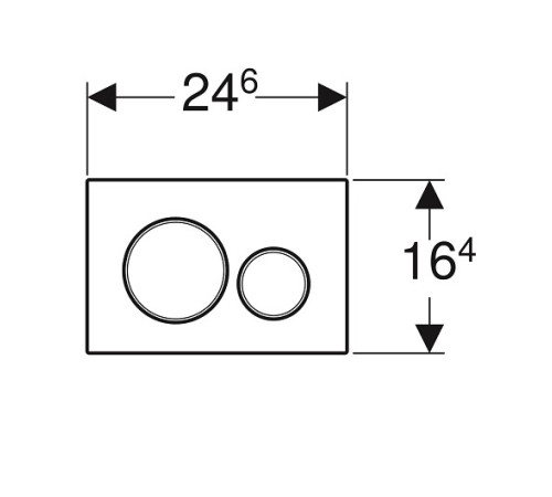 Клавиша смыва Geberit Sigma20 двойной смыв белый/глянцевый хром 115.882.KJ.1