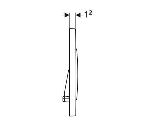 Клавиша смыва Geberit Sigma20 двойной смыв черный глянцевый 115.882.DW.1