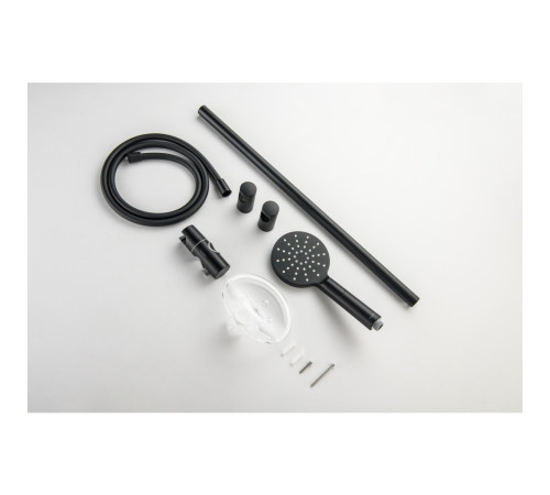 Душевой гарнитур Aquanet Оберон 3jet 60 см матовый черный AQ2014MB