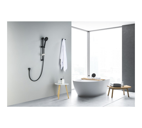 Душевой гарнитур Aquanet Оберон 3jet 60 см матовый черный AQ2014MB