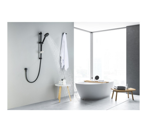 Душевой гарнитур Aquanet Оберон 3jet 60 см матовый черный AQ2014MB