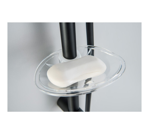 Душевой гарнитур Aquanet Оберон 3jet 60 см матовый черный AQ2014MB