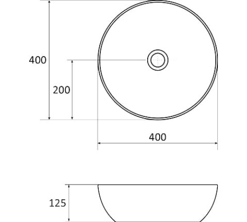 Умывальник RAVAK Uni 400 Slim 400x400 мм керамический белый XJX01140002