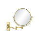 Зеркало косметическое настенное Aquanet 3x увеличение шлифованное золото AQ4910BG