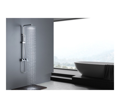 Душевая система Aquanet Либра AQ2640CR со смесителем для ванны 300х200 мм хром AQ2640CR