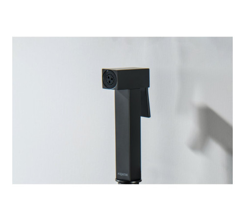 Гигиеническая лейка Aquanet матовый черный AQ2058MB