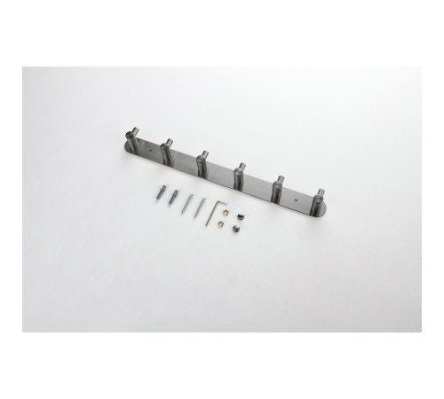 Планка с 6 крючками Aquanet Europa оружейная сталь AQ4124BGM