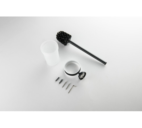 Ершик для унитаза Aquanet Классик матовый черный AQ4510MB