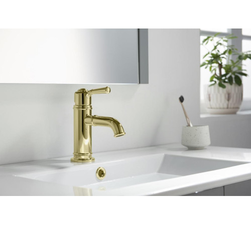 Смеситель для раковины Aquanet Классик без донного клапана полированное золото AQ1510PG