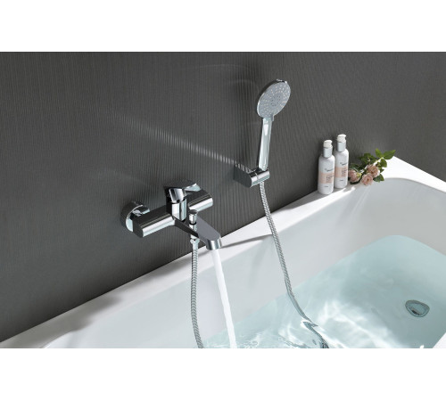 Смеситель для ванны Aquanet Oberon с душевым набором 3jet AQ1249CR