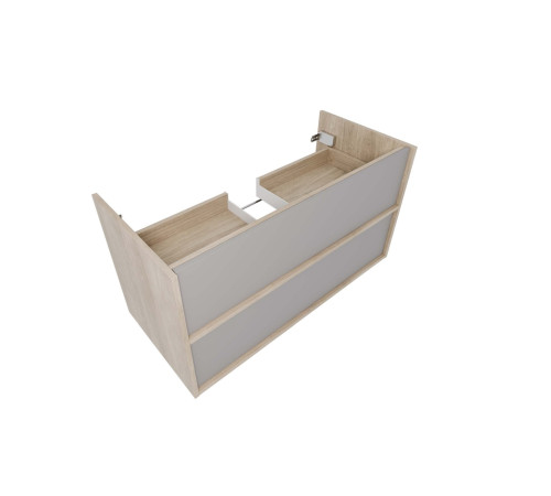 Комплект мебели для ванной AQUATON Либра 100 см тумба с раковиной AQ4100-00 серый туман/дуб давос AQ66100-DO-LG