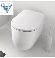 Унитаз безободковый подвесной Kerasan Nolita 55х35 см Tornado с креплениями WB9N белый матовый 531530