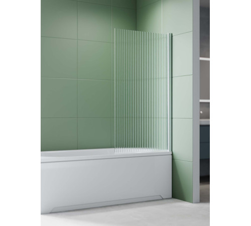 Шторка на ванну Aquanet одноэлементная поворотная 800x1500 мм хром профиль рифленое стекло 6 мм AQ.BS.080.2CH
