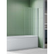 Шторка на ванну Aquanet одноэлементная поворотная 800x1500 мм хром профиль рифленое стекло 6 мм AQ.BS.080.2CH