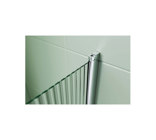 Шторка на ванну Aquanet одноэлементная поворотная 800x1500 мм хром профиль рифленое стекло 6 мм AQ.BS.080.2CH