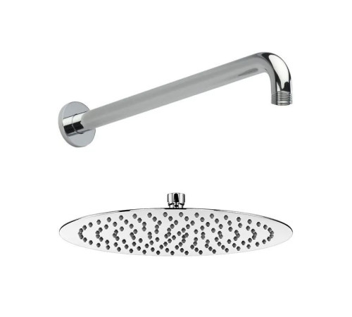 Верхний душ TOPAZ SLIM круглый 300 мм с держателем 325 мм 102145014EX/102126608EX