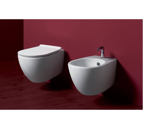 Унитаз подвесной Simas Vignoni 56х36.5 см безободковый белый VI18bi