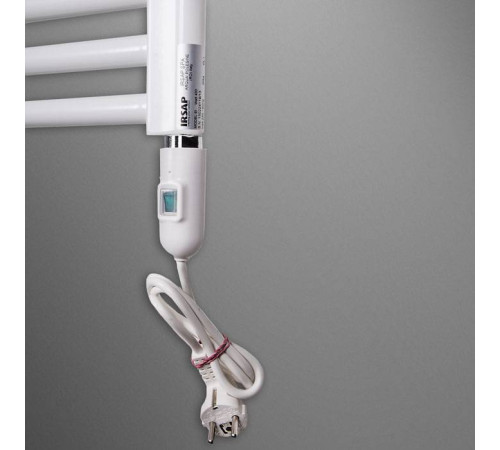 Полотенцесушитель электрический Irsap Ares 580x818 мм 400 Вт 15 трубок с выключателем белый EIS058I01IR01NNN03