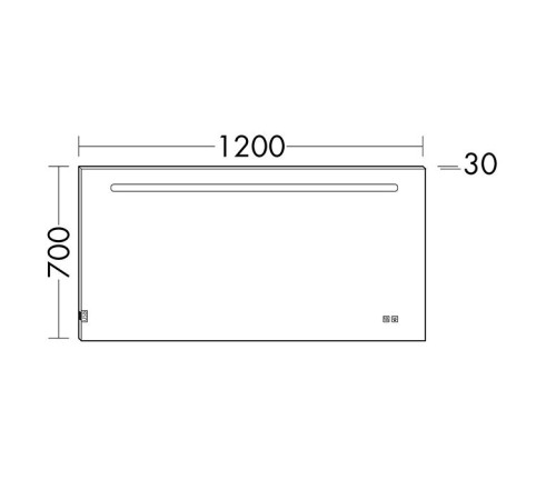Зеркало Burgbad Fiumo 120х70 см с LED-подсветкой подогревом и USB SIIX120