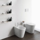 Унитаз приставной Laufen Kartell 56x37x43 см безободковый Rimless белый 8.2333.7.000.000.1